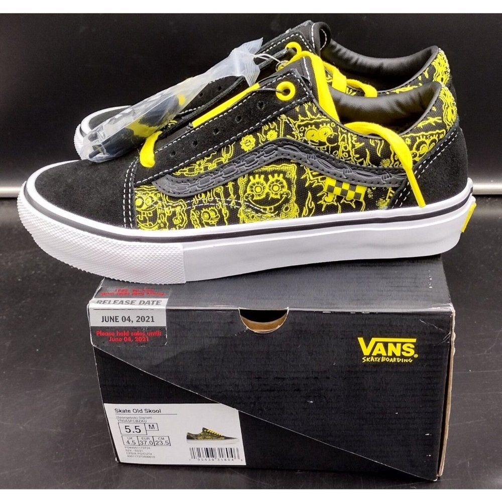 Vans x Spongebob (Gigliotti) Old Skool Men Women Kids Low Skate Shoes Multi Size